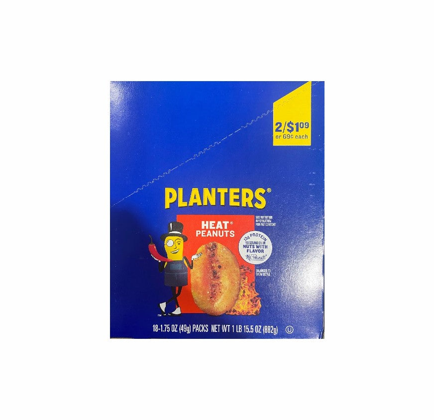 PLANTERS HEAT PEANUTS18ct / Ranger Wholesale