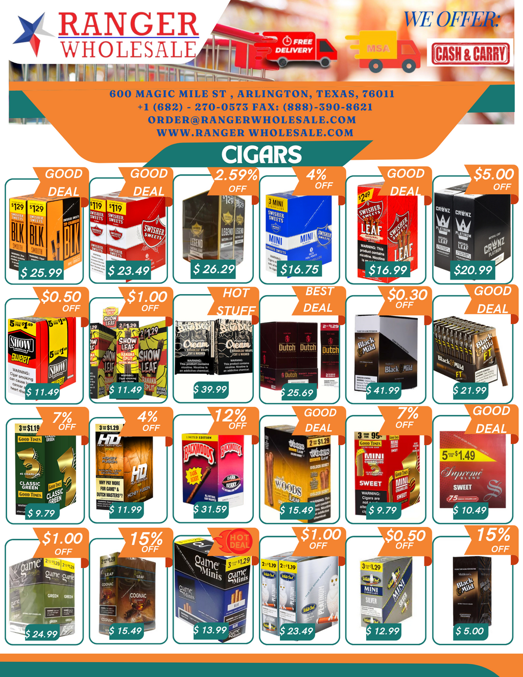 RANGER WHOLESALE JULY MONTHLY FLYER