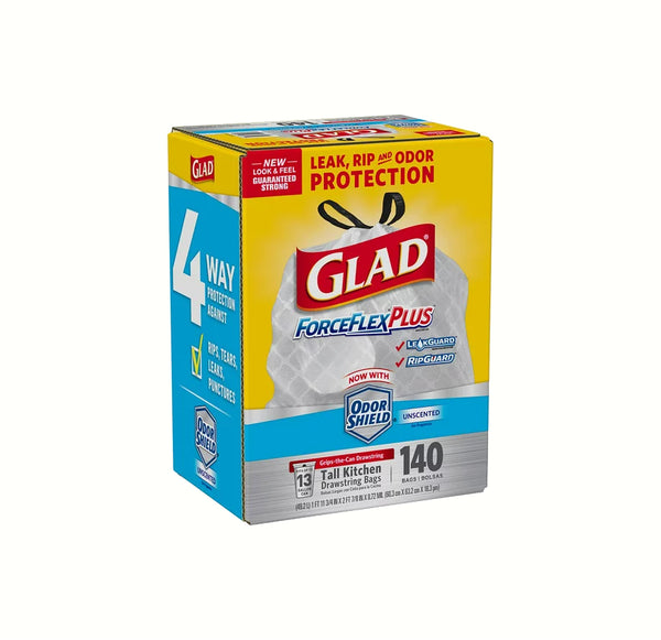 13 GALLON GLAD FORCEFLEX-140CT