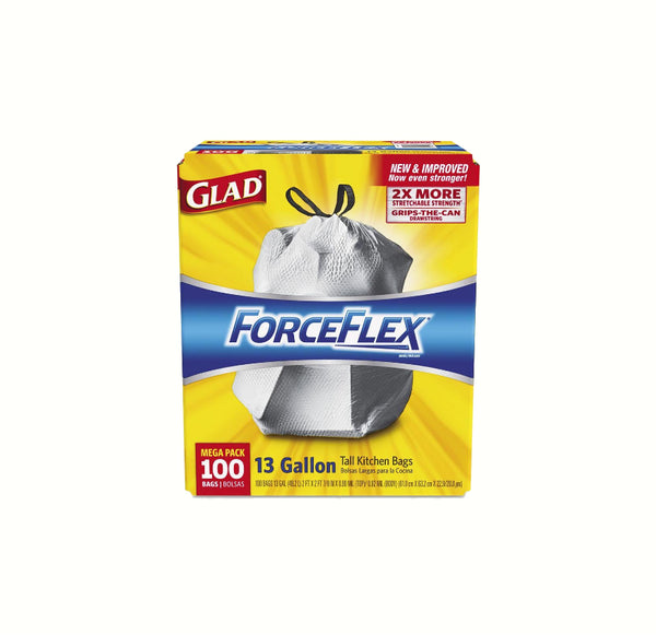 13 gallon GLAD FORCEFLEX-100ct