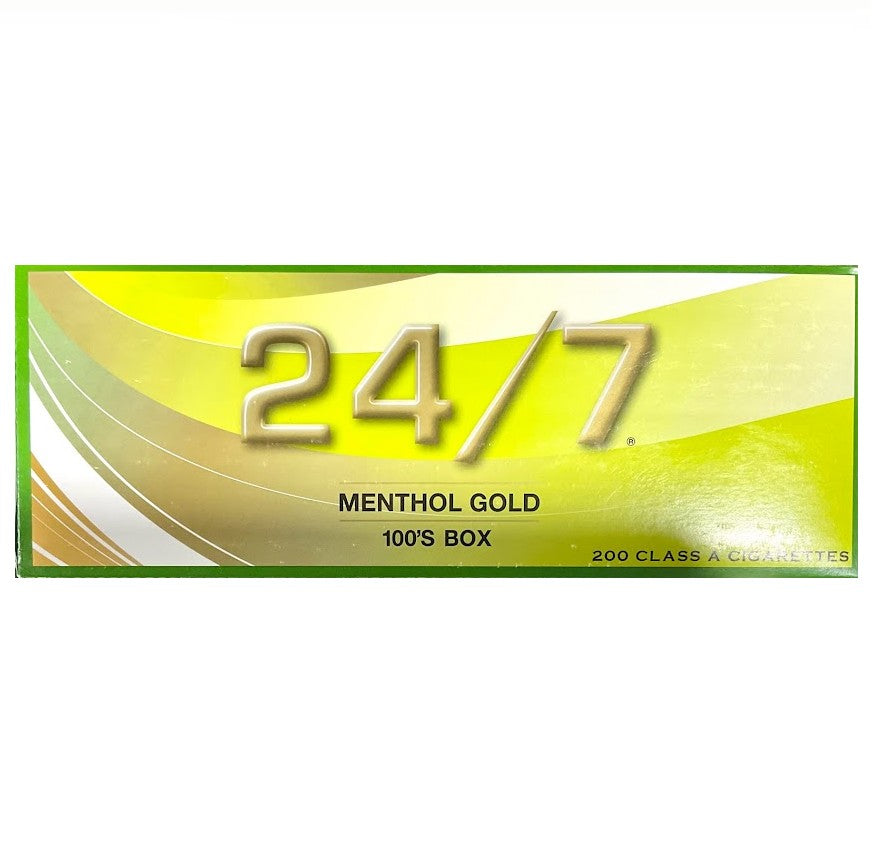24/7 MENTHOL GOLD 100BX