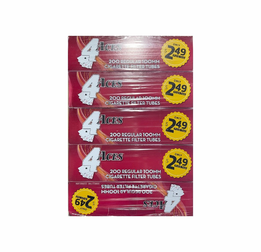 4 ACES $2.49 RED 100 -5CT