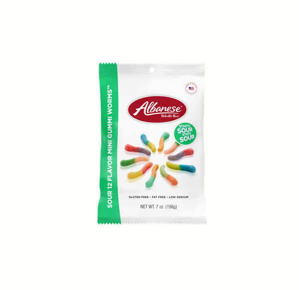 ALBANESE MINI GUMMI WORMS 7OZ