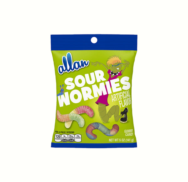 ALLAN SOUR WORMIES 5OZ