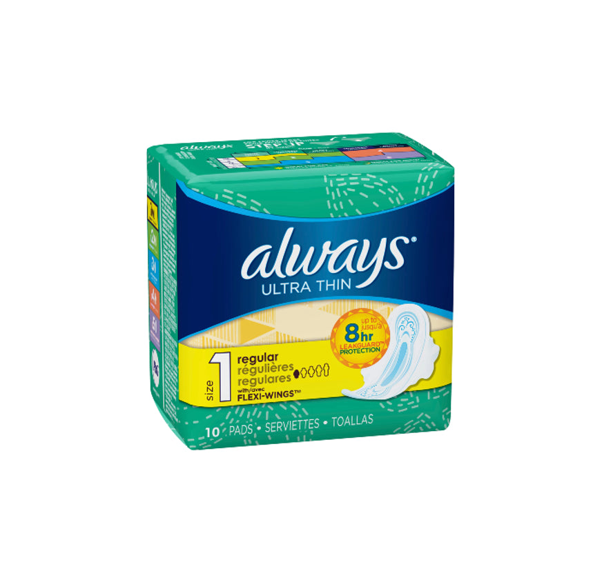 Always Ultra thin 10ct-8hr-w/