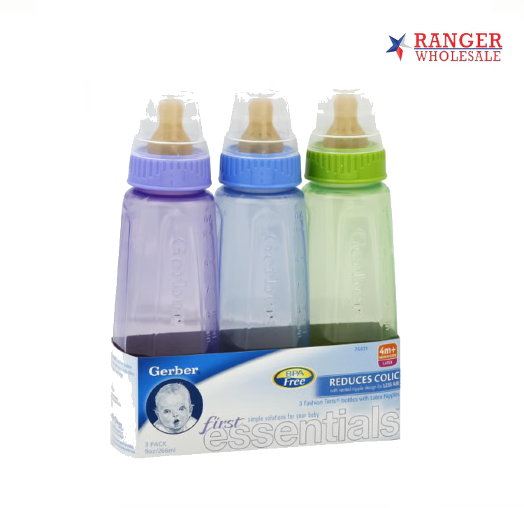 BABY BOTTLE GERBER 9oz 3CT
