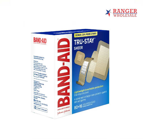 BAND -AIDS J&J  CLEAR STRIPS 3