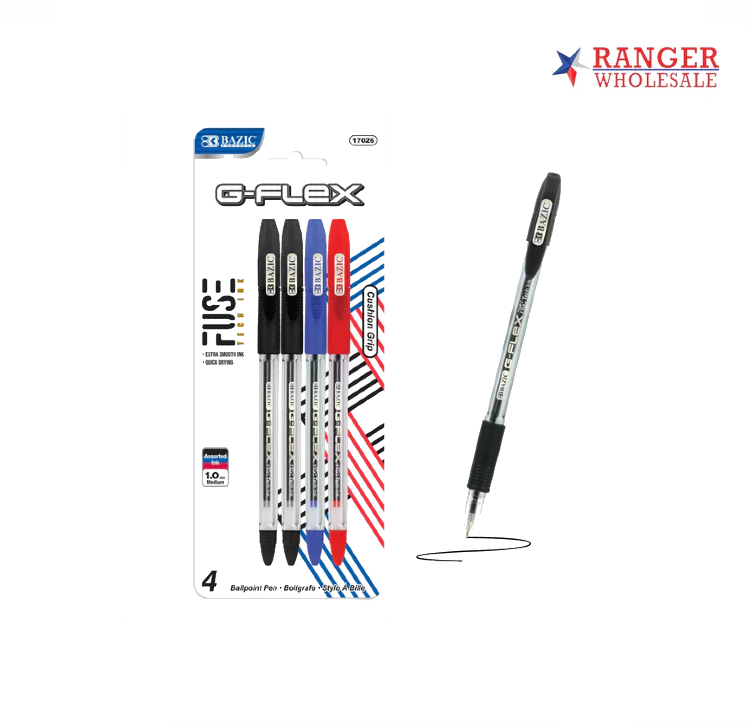 BAZIC G-FLEX GEL PEN 4CT