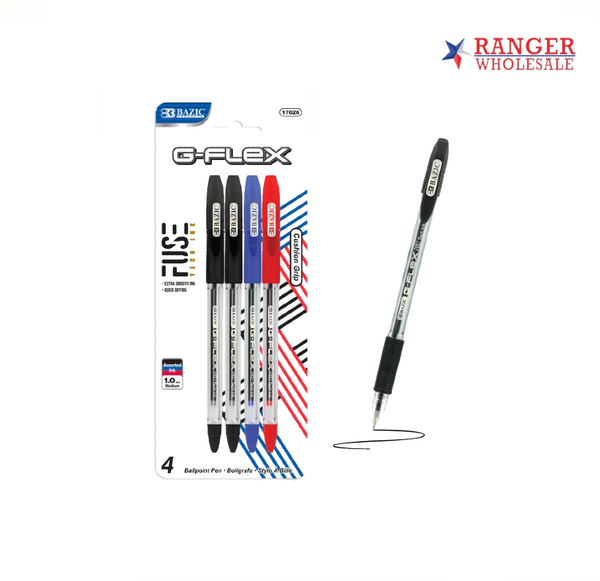 BAZIC G-FLEX GEL PEN 4CT