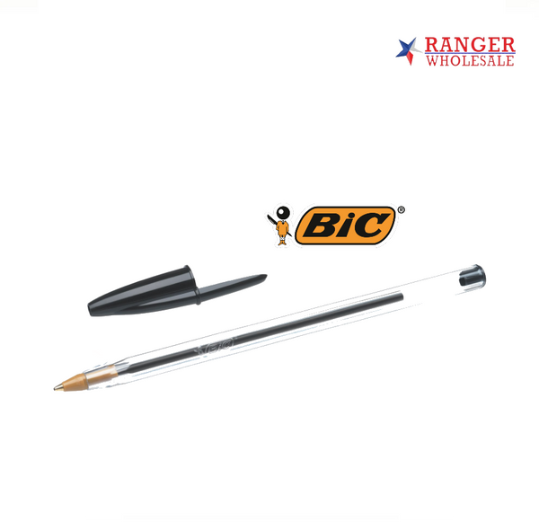 BIC CRISTAL BLACK INK PEN 1CT