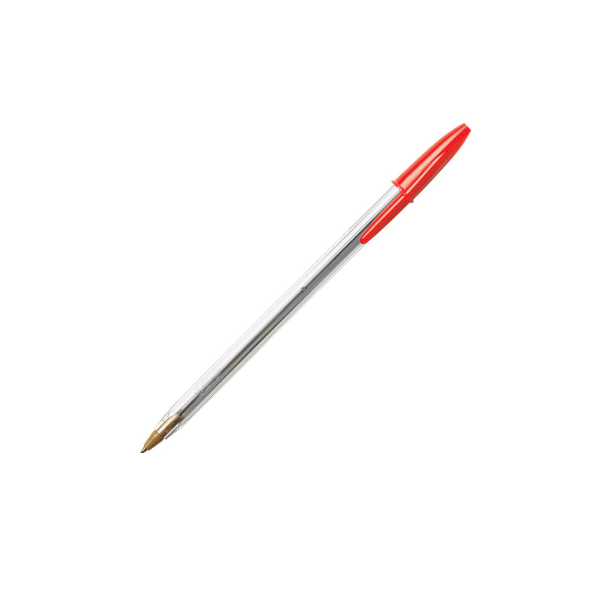 BIC CRISTAL  RED INK PEN 1CT