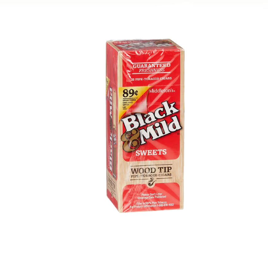 BLACK&MILD WT $0.89 SWEET 25CT