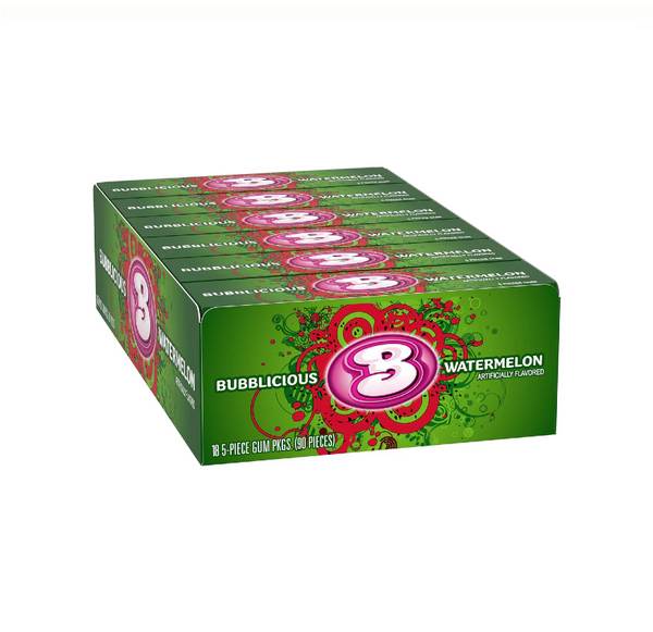 BUBBLE YUM WTRMELON 18CT