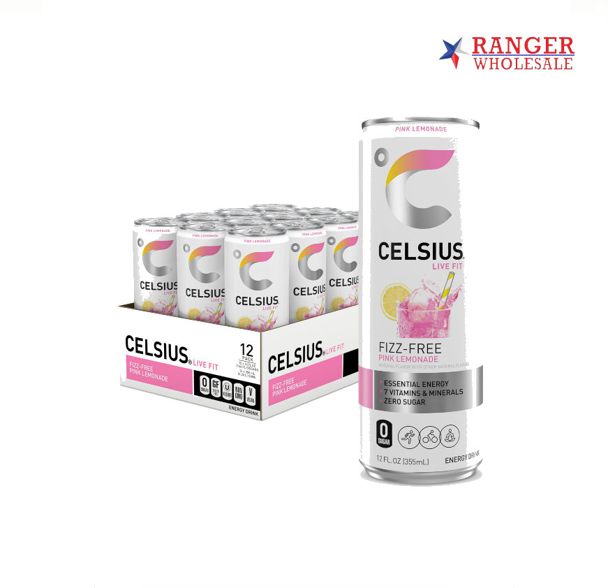 CELCIUS 12OZ12CT FFPINK LEMONA