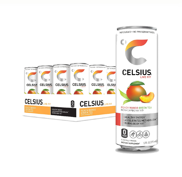 CELCIUS 12OZ12CT PEACH MANGO