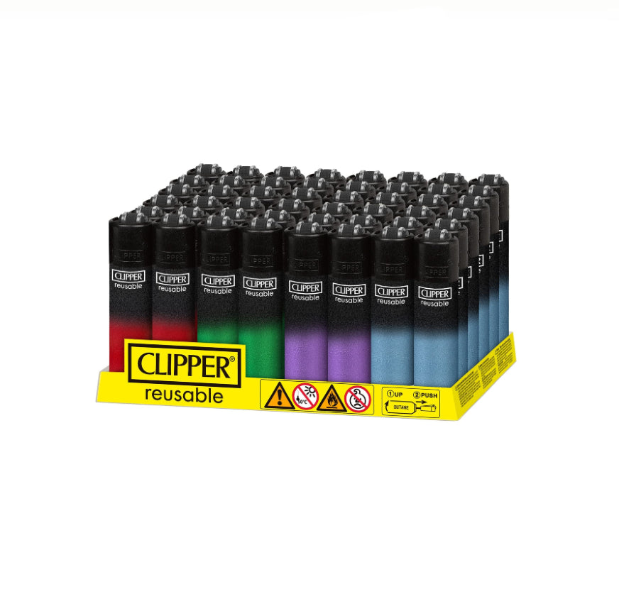 CLIPPER LIGHTER BLK CRYST 48CT