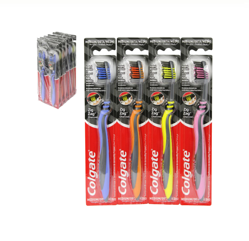COLGATE TOOTHBR 12CT CHARCOAL