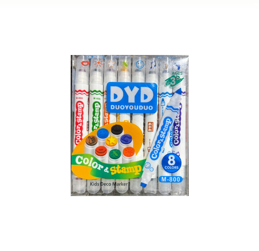 DYD COLOR & STAMP PEN 8CT