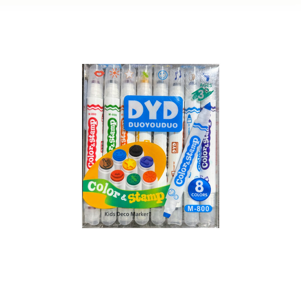 DYD COLOR & STAMP PEN 8CT