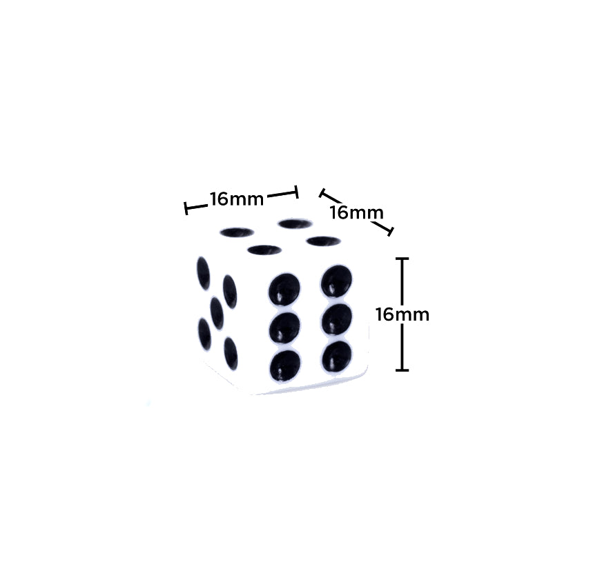 DICE LARGE WHITE 16MM