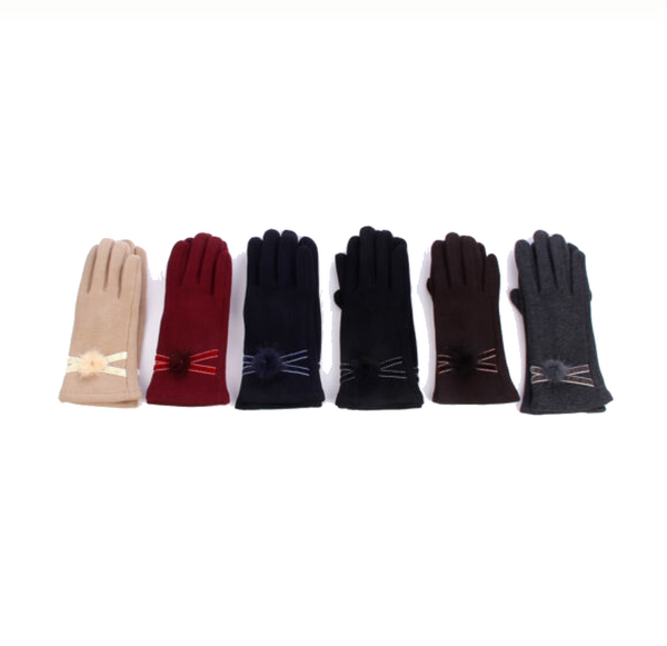 DIFF COLOR WINTER GLOVES 12CT