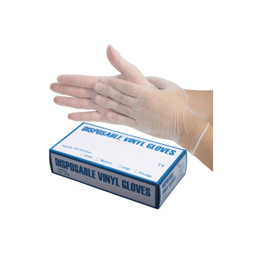 DISPOSABLE VINYL GLOVES S 100C