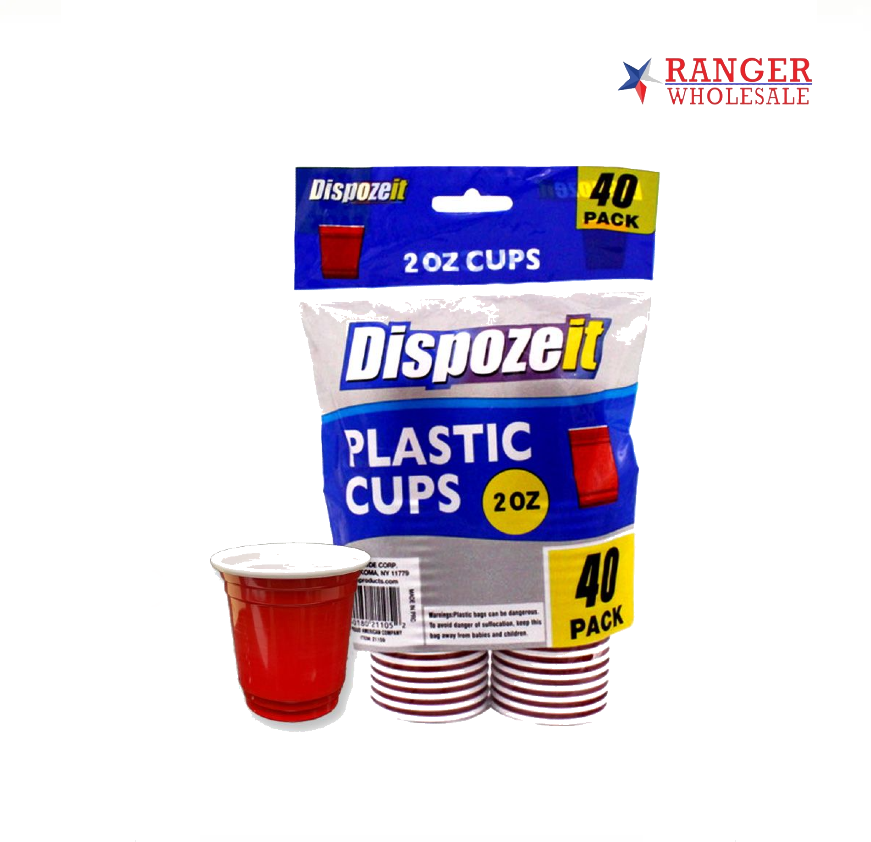 DISPOZEIT PLASTIC CUP 20Z/40CT