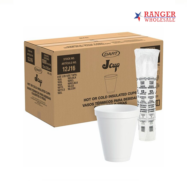 Dart Foam Cups - 12oz-1000ct 1