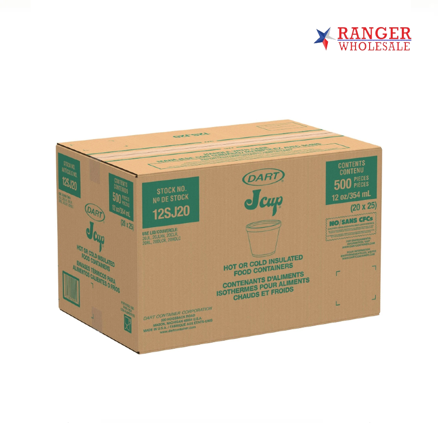 Dart Foam Cups - 12oz-500 ct