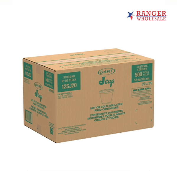 Dart Foam Cups - 12oz-500 ct