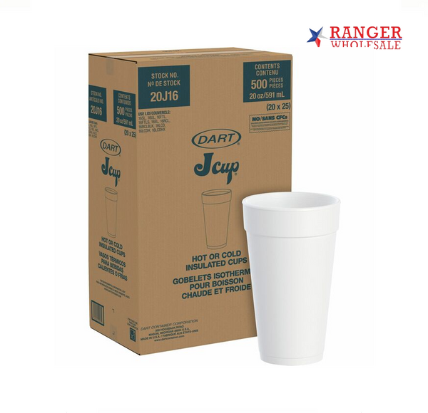 Dart Foam Cups - 500/20oz
