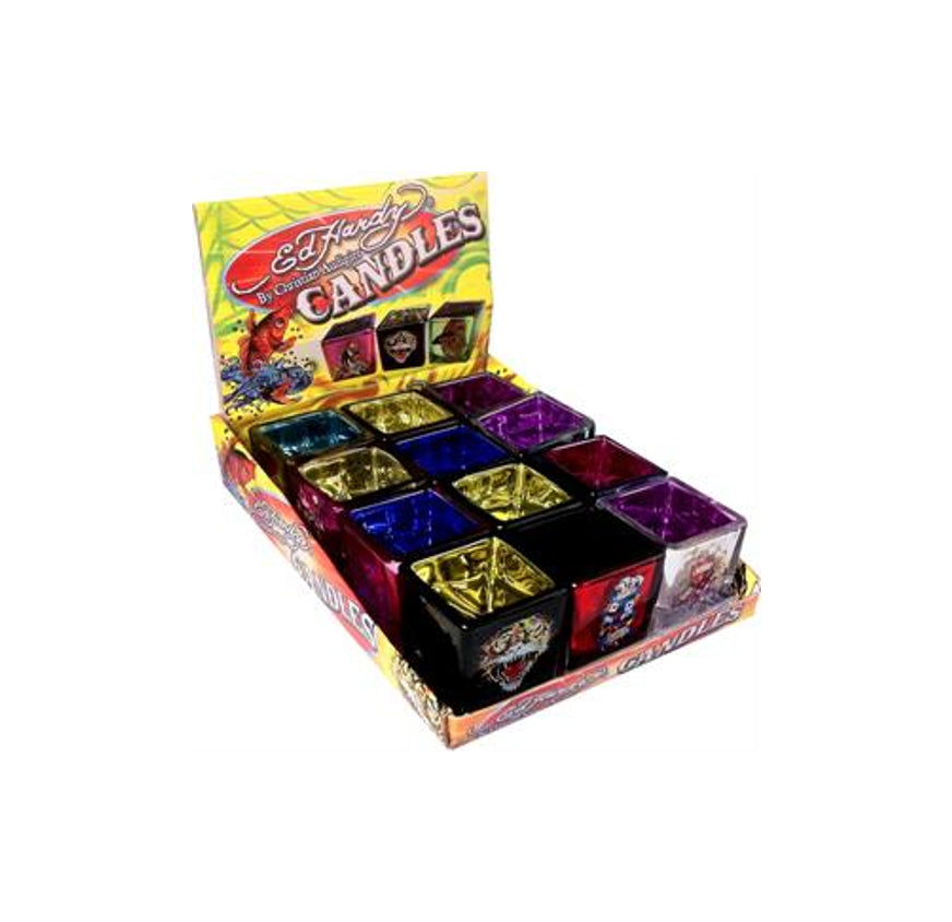 ED HARDY CANDLES 12CT - SQUARE