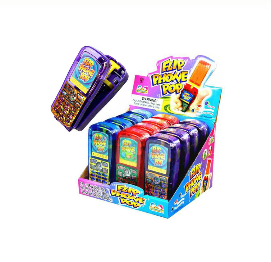 FLIP PHONE POP CANDY 12CT