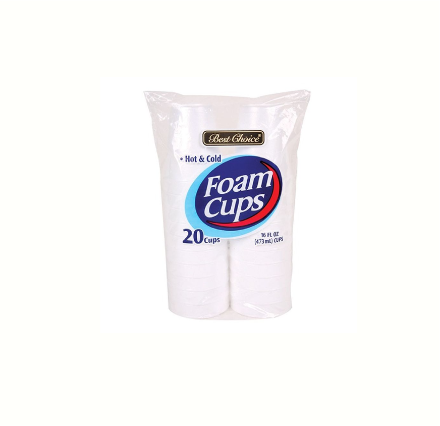 FOAM CUPS PT 16OZ-20CT