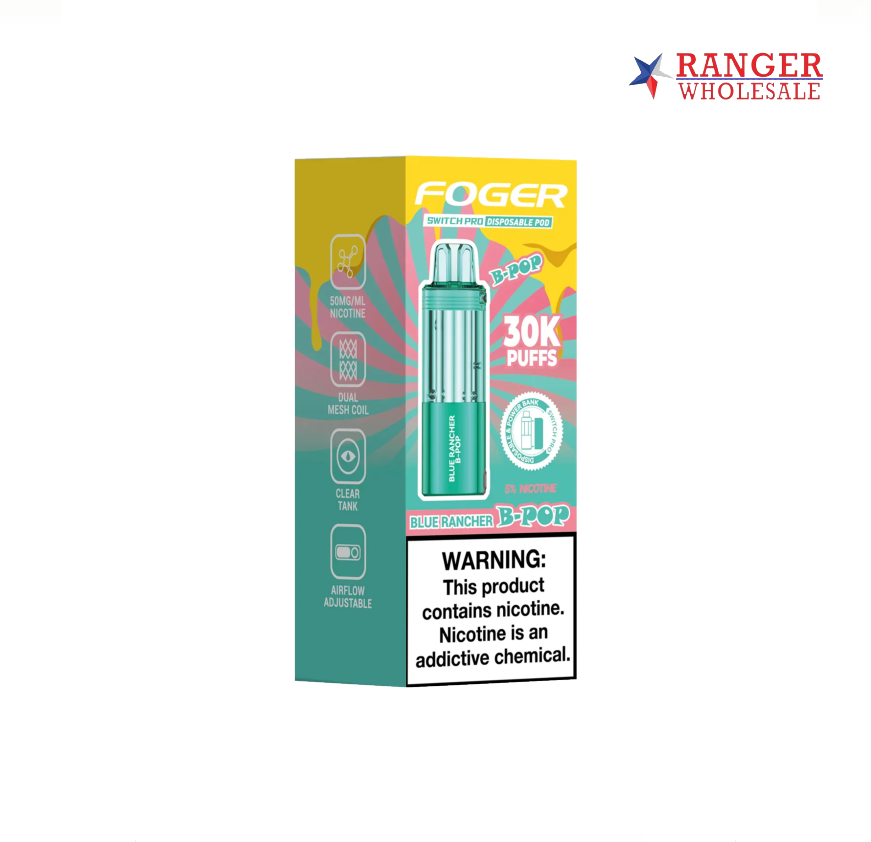 FOGER POD 30K 5CT BLUE RANCHER Ranger Wholesale FOGER POD 30K 5CT BLUE RANCHER Ranger Wholesale