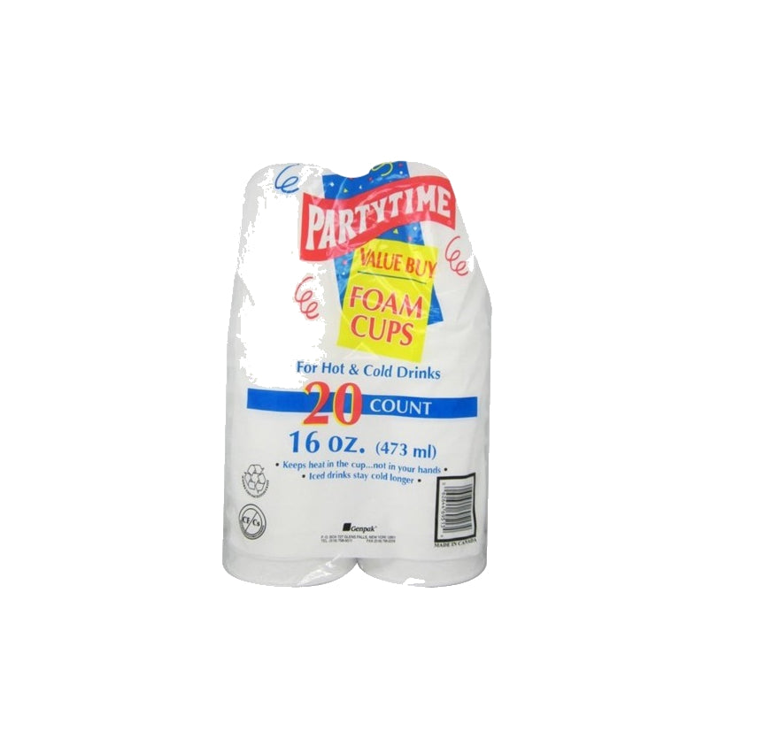 FORM CUPS PARTY TIME16OZ 20CT