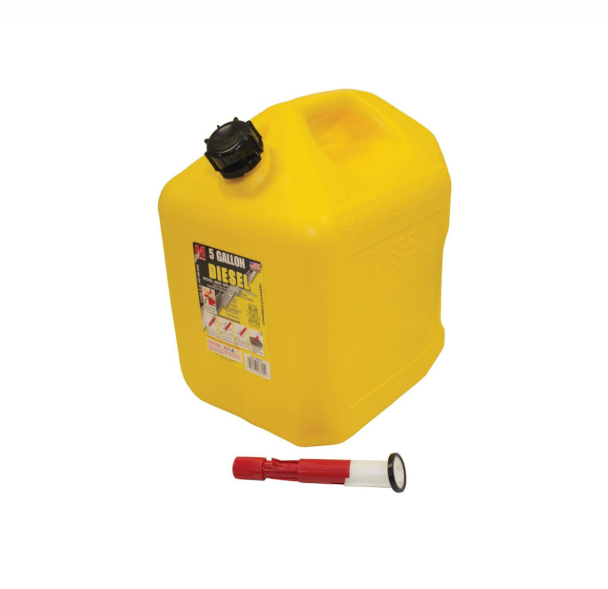 GAS CAN 5 GALLONS DISEL YELLOW