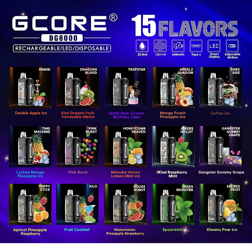 GCORE GUMMY ORANGE 8K PUFFS
