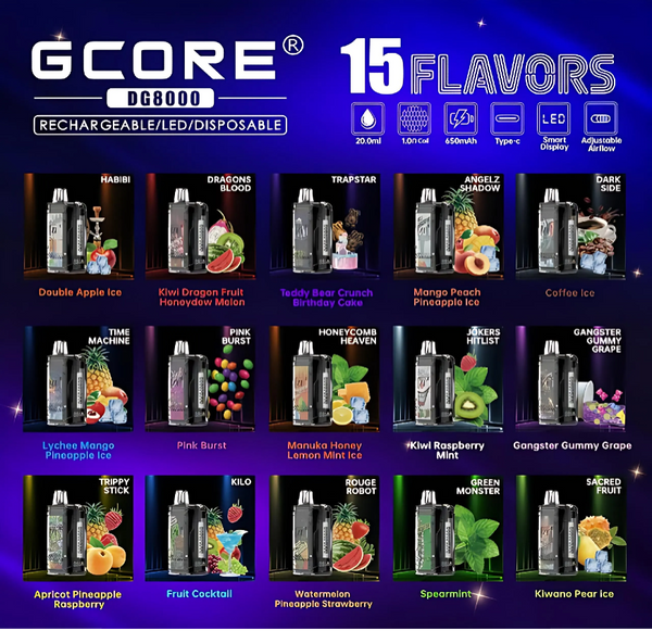 GCORE GUMMY ORANGE 8K PUFFS