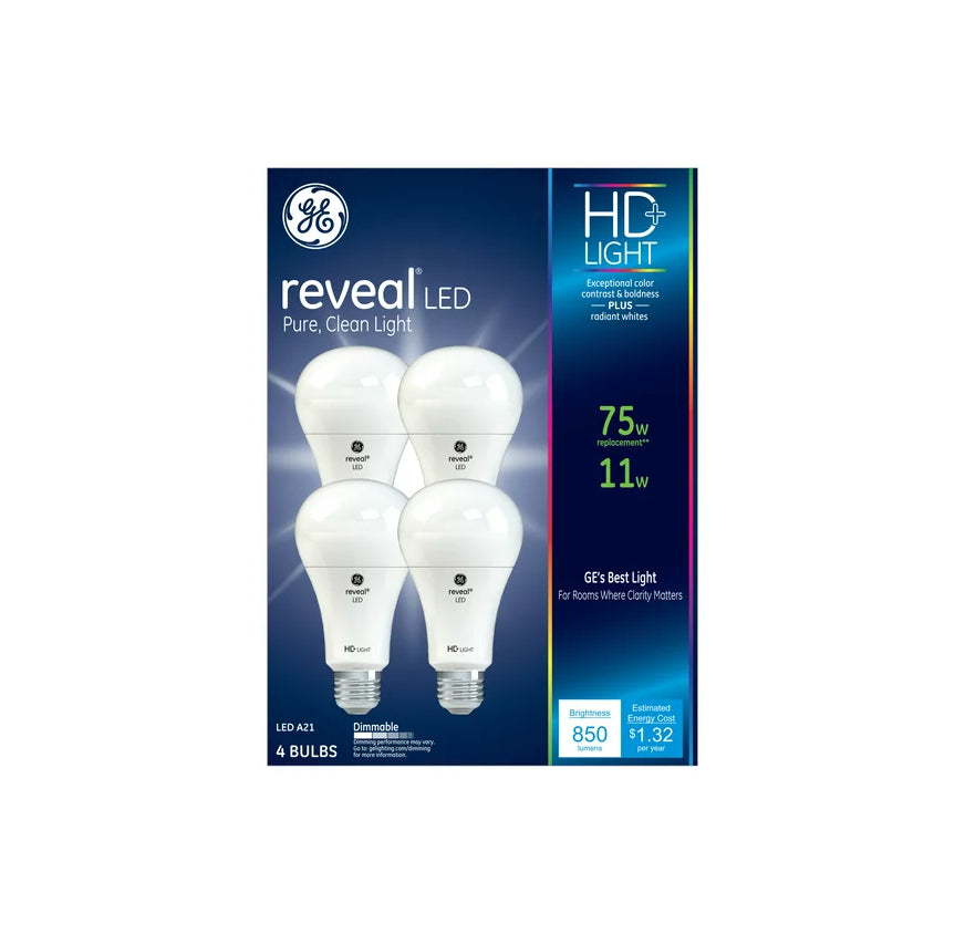 GE  LIGHT BULB  4ct/ 75w