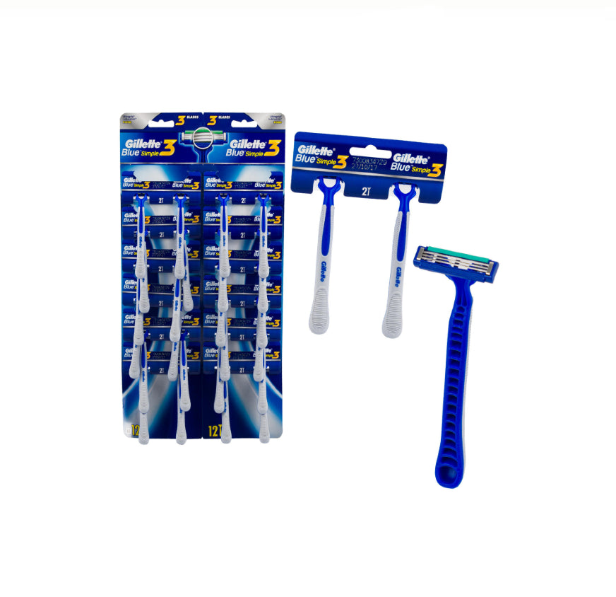 GILLETTE BLUE 3 SIMPLE 24CT