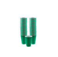 GREEN  PLASTIC CUPS-15CT