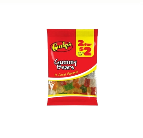 GURLEYS 2/$2 GUMY BEARS  12CT