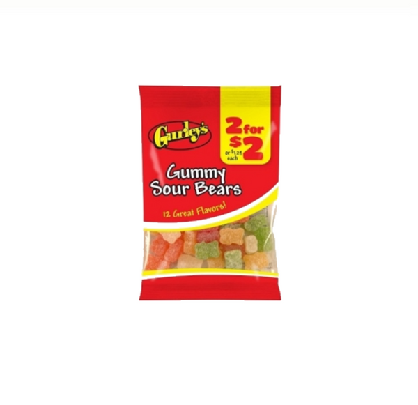 GURLEYS 2/$2 SOUR BEARS   12CT