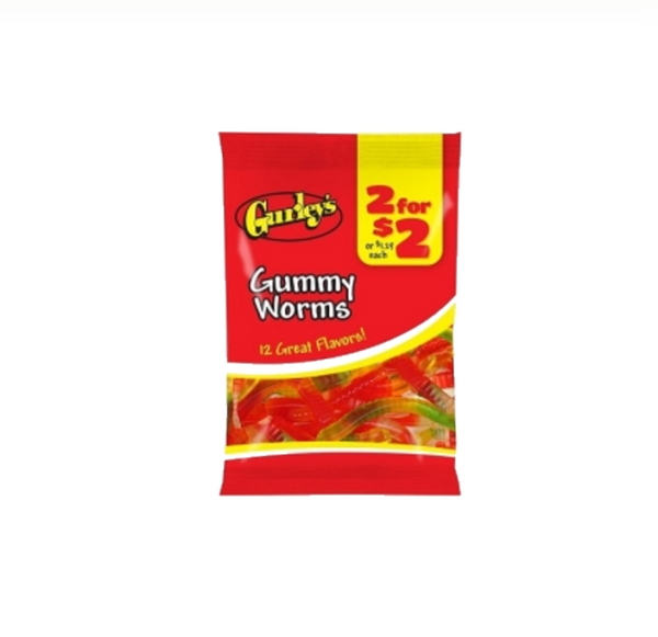 GURLEYS 2/$2  GUMY WRMS  12CT