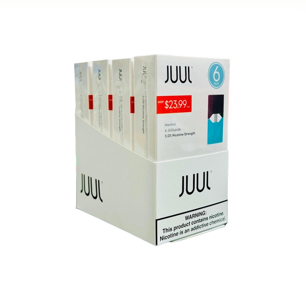 JUUL MENTHOL 5% 6PK 4CTBOX Ranger Wholesale JUUL MENTHOL 5% 6PK 4CTBOX Ranger Wholesale