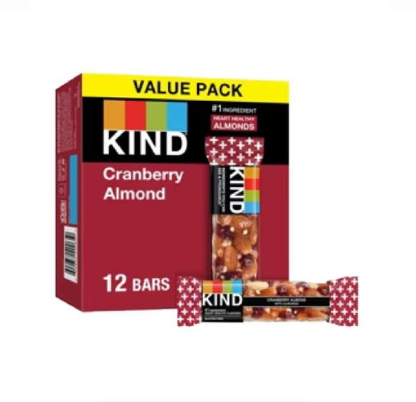 KIND BAR CRANB ALMND 1.4/12CT