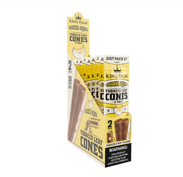 KING PALM  CONE 10CT BAN CREAM