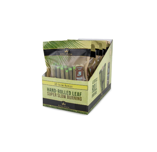KING PALM SLIM 25ROLLS 8CT