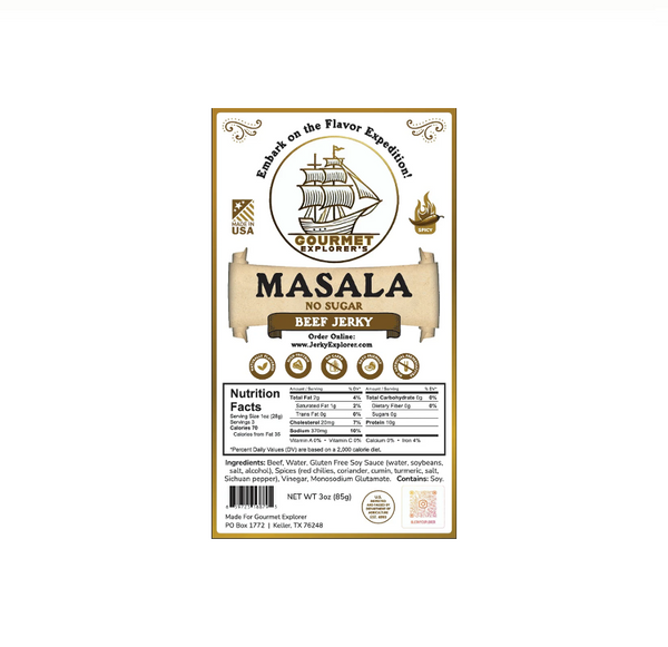 MASALA BEEF JERKY 3OZ BAG